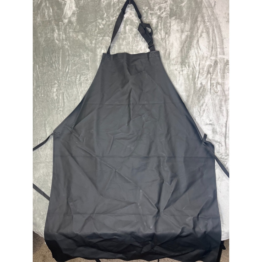 Rubber Vinyl Apron for Cooking Black Padded Neck‎ Hairstylist Painting